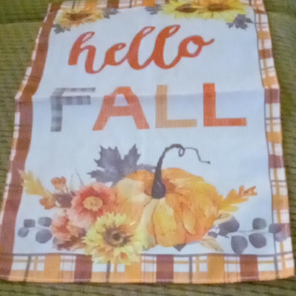 Hello Fall Decorative Flag